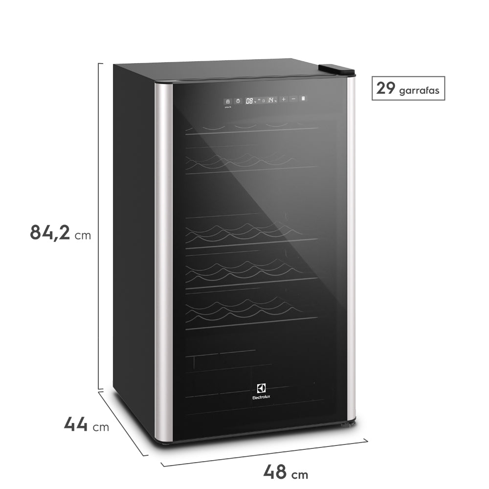 Adega Electrolux 29 Garrafas WDF29 com Dual Zone Preto 220V