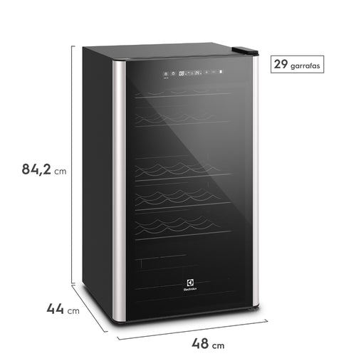 Adega Electrolux 29 Garrafas WDF29 com Dual Zone Preto 220V