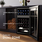 Adega Electrolux 29 Garrafas WDF29 com Dual Zone Preto 220V