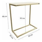 Mesa de Apoio Industrial Kappesberg LI025 Off White e Dourado