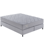 Conjunto Cama Box High Density II Queen Ecoflex 158x198x57cm Molas Superlastic Prata
