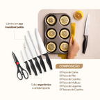 Jogo de Facas Sortidas 6 Peças Brinox Cross Aço Inox