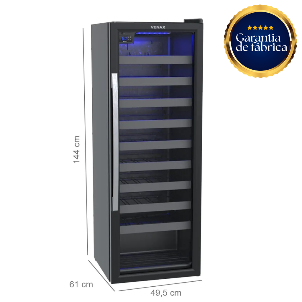 Adega Venax 50 Garrafas Piubella Preto - AVARIADO 110V