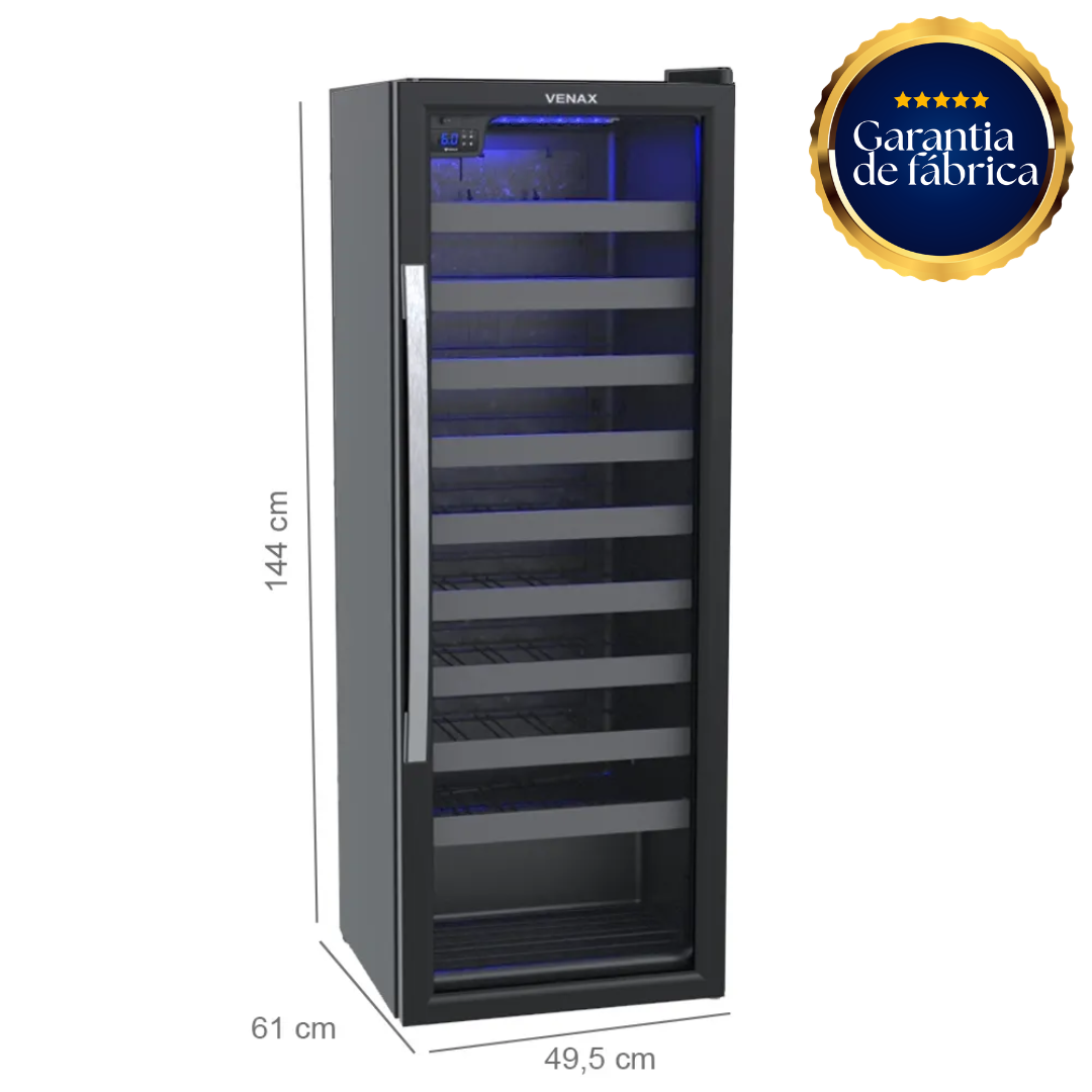 Adega Venax 50 Garrafas Piubella Preto - AVARIADO 110V