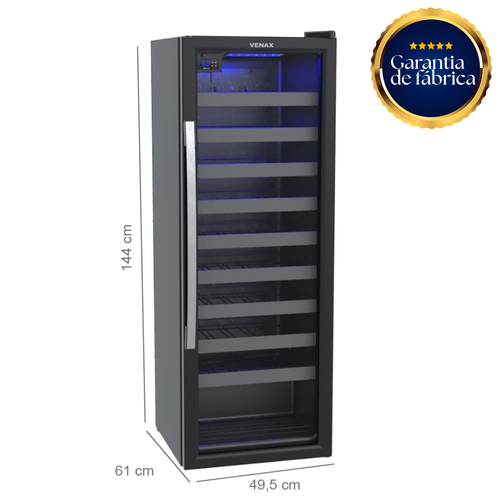 Adega Venax 50 Garrafas Piubella Preto - AVARIADO 110V