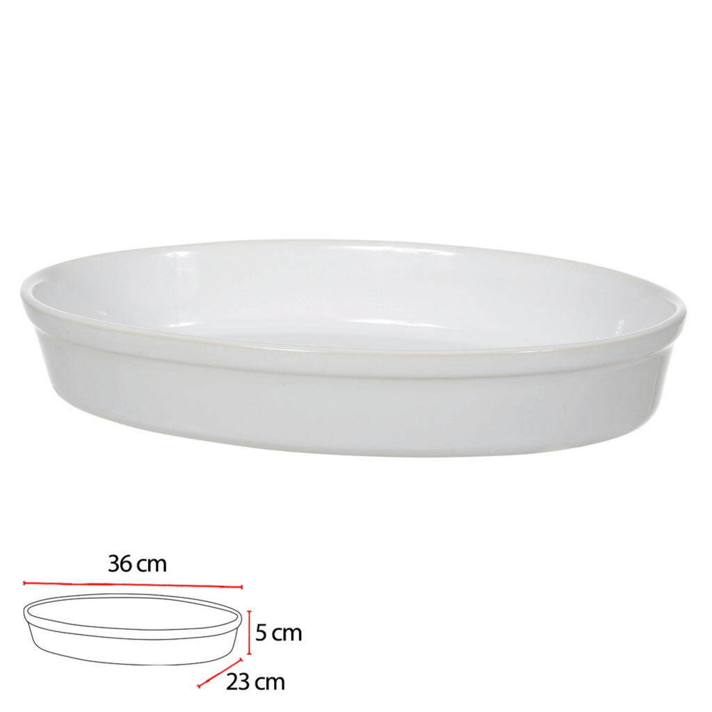 Refratário de Cerâmica Florarte 36cm Branco