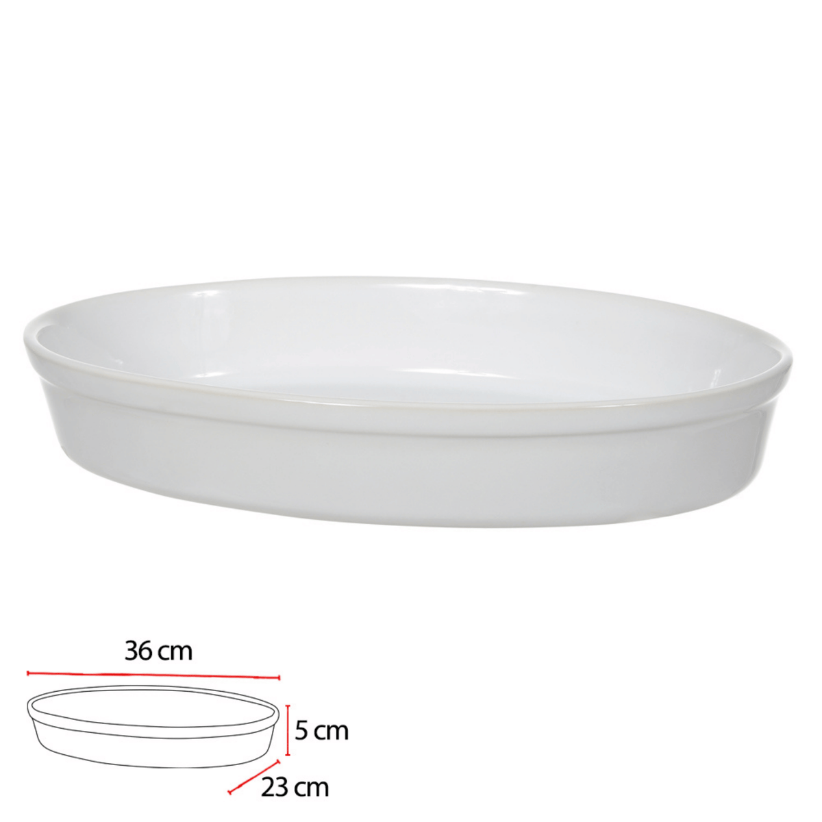 Refratário de Cerâmica Florarte 36cm Branco