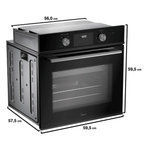 Kit Midea de Embutir Forno Elétrico 80L TSD80P2 + Micro-ondas 35L MGB35M2 Preto 220V