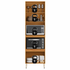 Paneleiro Torre Quente Plena Demóbile 100% MDF 70cm 4 Portas Cinamomo e Nude