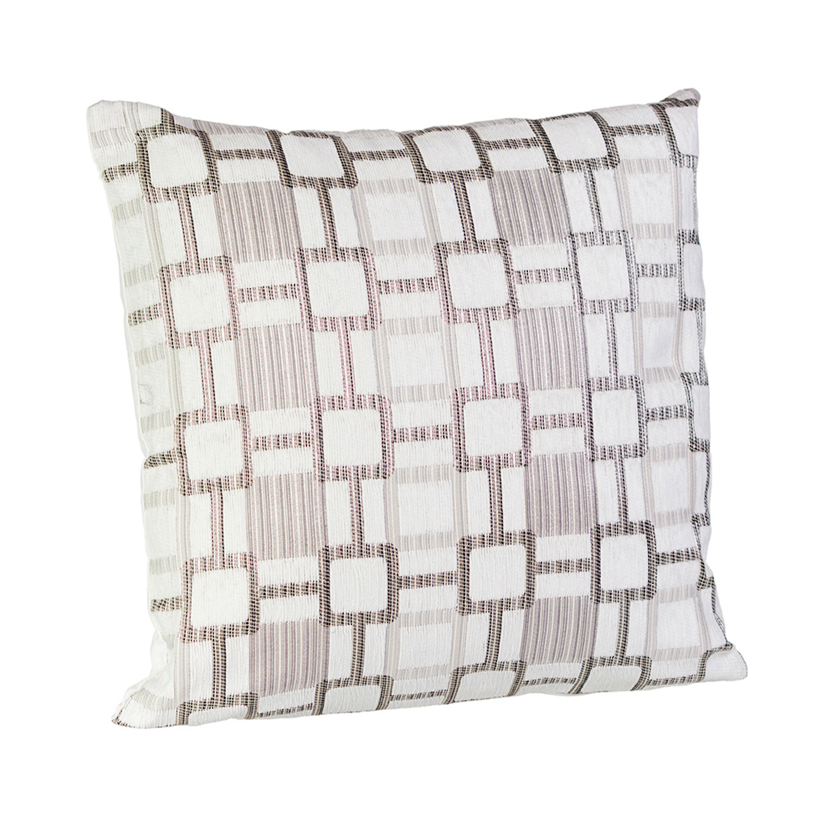 Almofada Mabruk 40x40cm Branca Prata