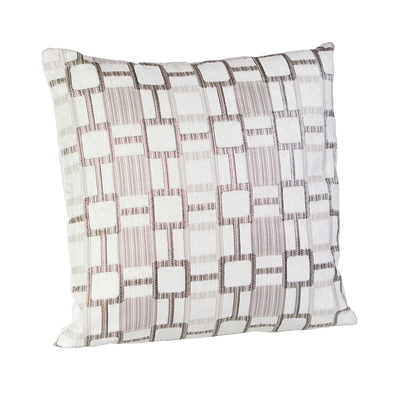 Almofada Mabruk 40x40cm Branca Prata