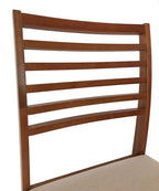 Cadeira Eco II Artsoli Madeira Castanho Claro com Encosto Ripado Linho Bege