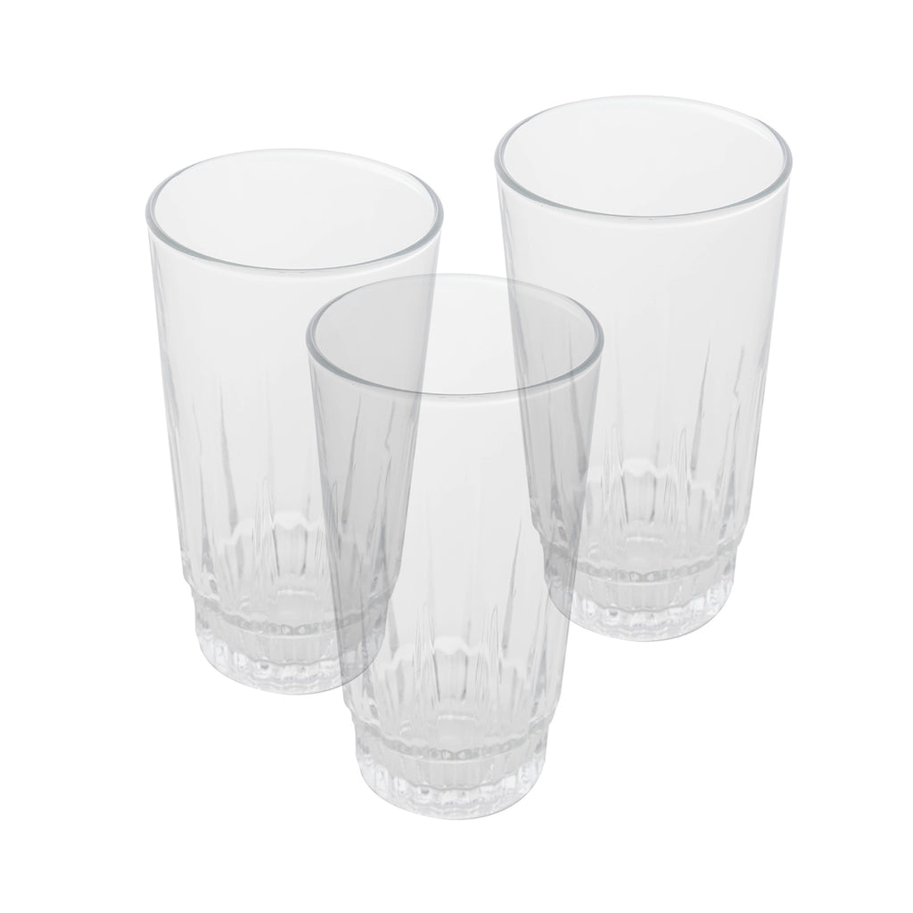 Conjunto de Copos Altos de Vidro 3 peças Coliseu 475ml