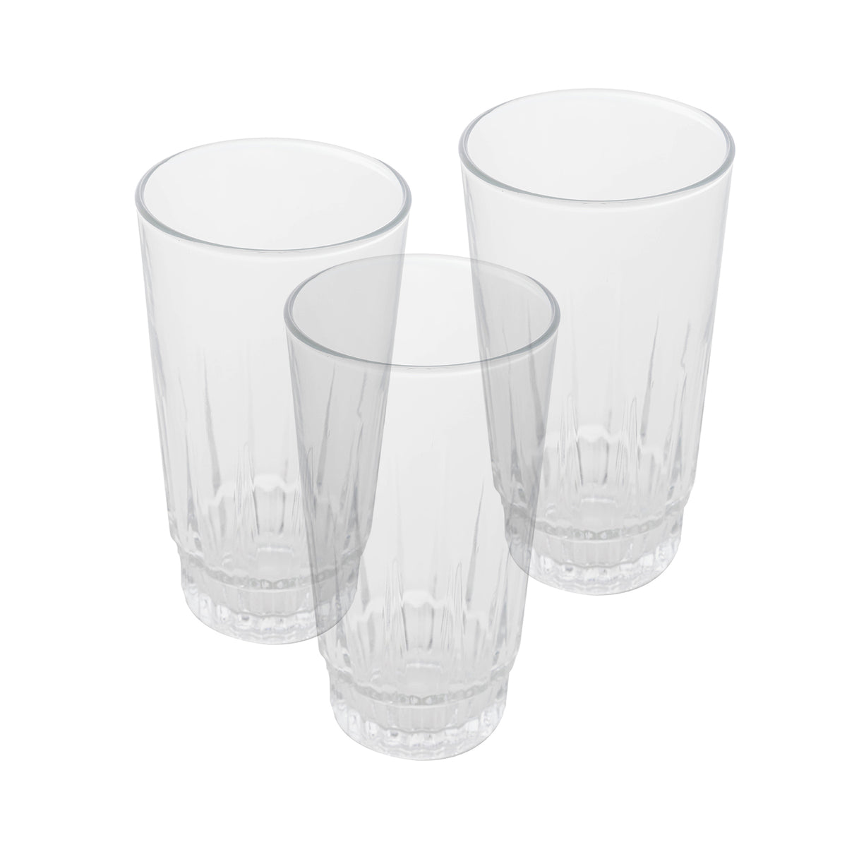 Conjunto de Copos Altos de Vidro 3 peças Coliseu 475ml