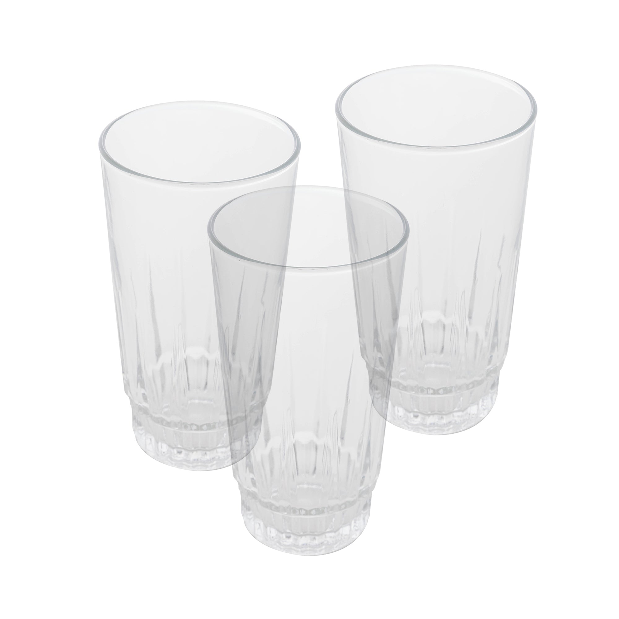 Conjunto de Copos Altos de Vidro 3 peças Coliseu 475ml