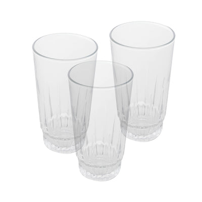 Conjunto de Copos Altos de Vidro 3 peças Coliseu 475ml