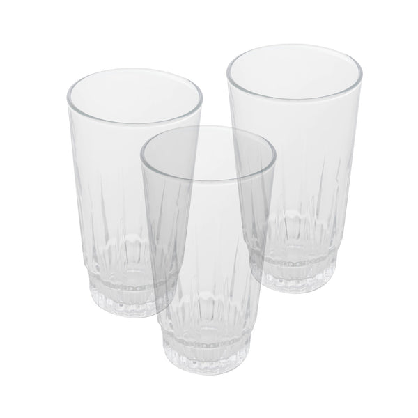 Conjunto de Copos Altos de Vidro 3 peças Coliseu 475ml