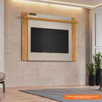 Painel Extensível Suspenso Tulum Linea para TV's até 55" com Prateleira Flex Tauari e Off White