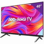 Smart TV LED 40" Full HD AOC 40S5045 Roku TV Wi-Fi Preto Bivolt