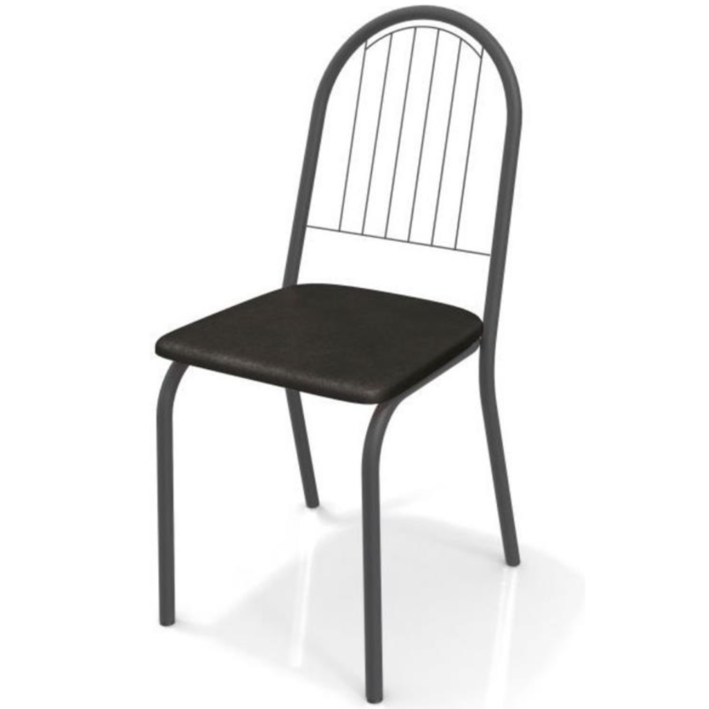 Cadeira Noruega Kappesberg Crome  Preto Assento Preto