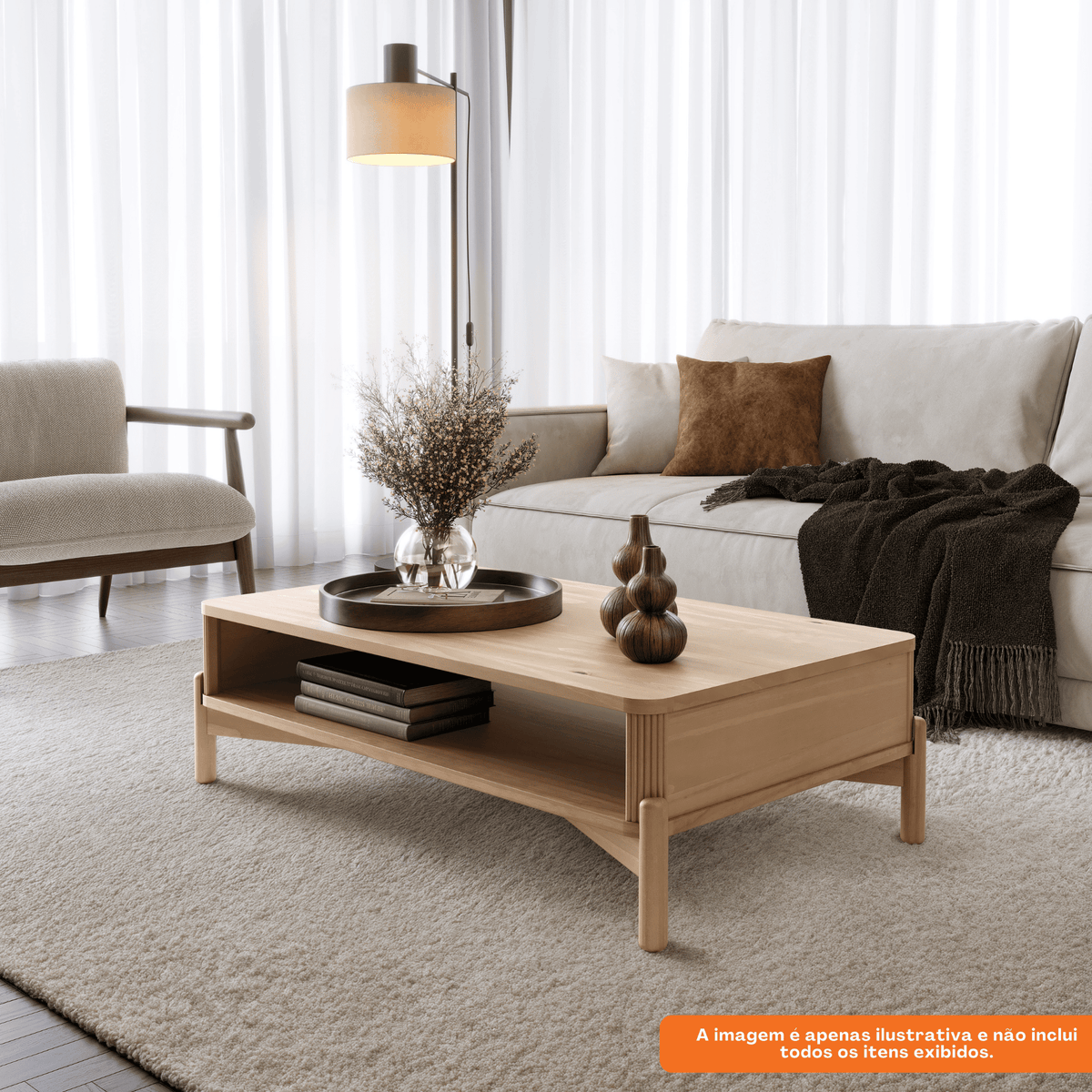 Mesa de Centro Nest Finestra 102x60 Tauari