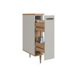 Armário Balcão de Cozinha Isabelle Delmarco 20cm Porta Condimentos Freijó e Arenas