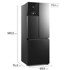 Refrigerador Electrolux 480L IM7 Inverter Efficient AutoSense Black Look 220V