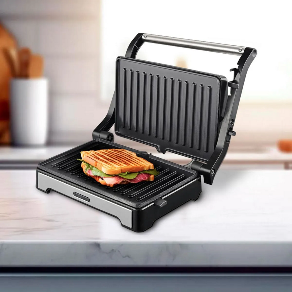 Sanduicheira e Mini Grill HQ Antiaderente 1000W Inox 220V