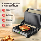 Sanduicheira e Mini Grill HQ Antiaderente 1000W Inox 220V