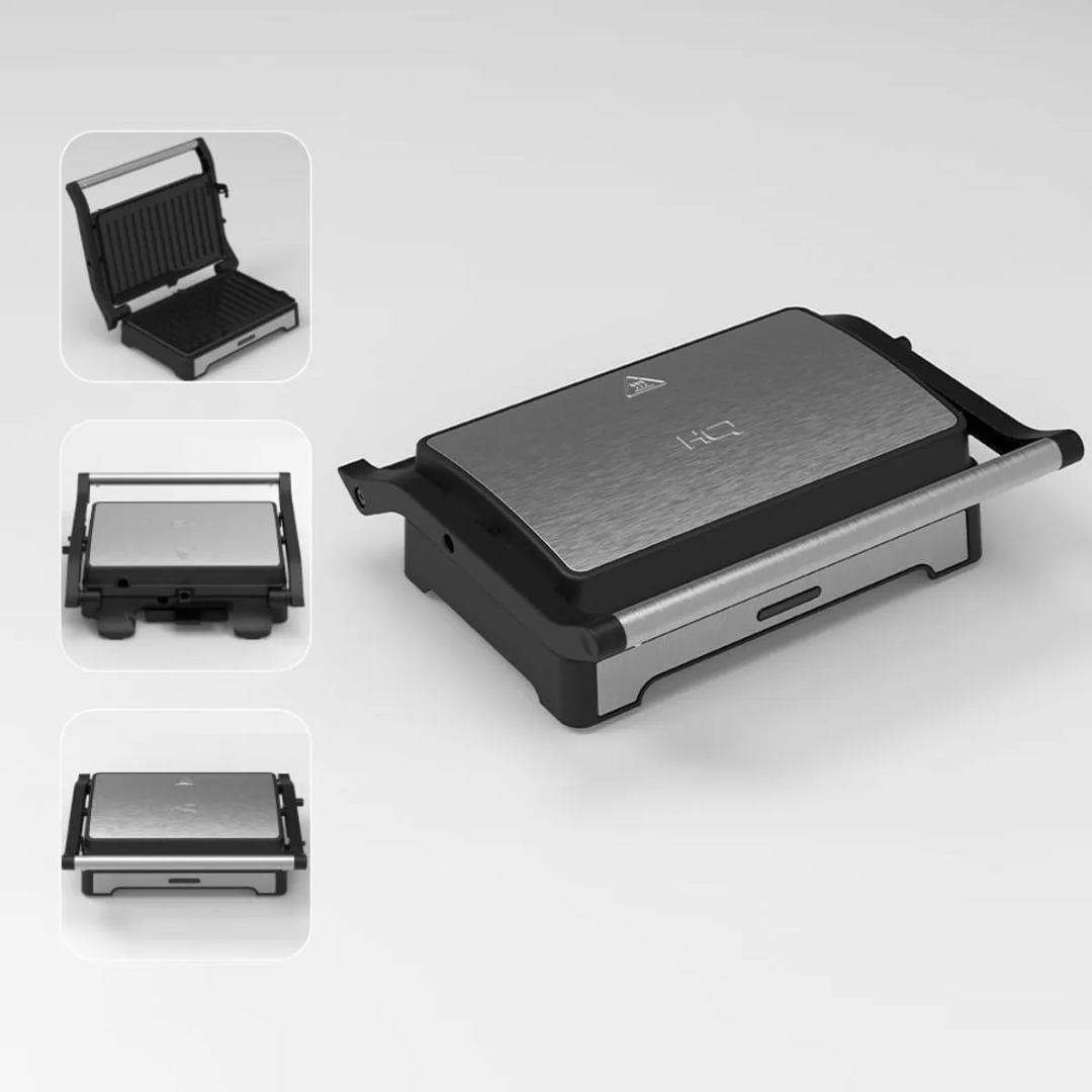 Sanduicheira e Mini Grill HQ Antiaderente 1000W Inox 220V