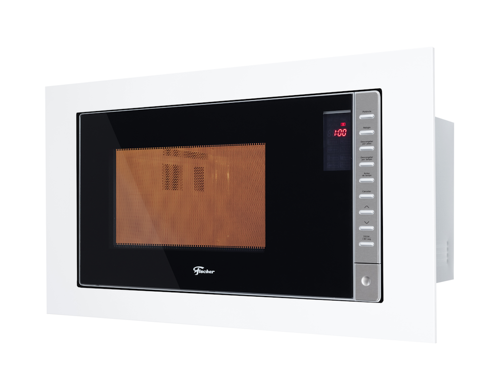 Kit Fischer de Embutir Forno Elétrico 48L Fit Line + Micro-ondas 25L Fit Line Branco 220V