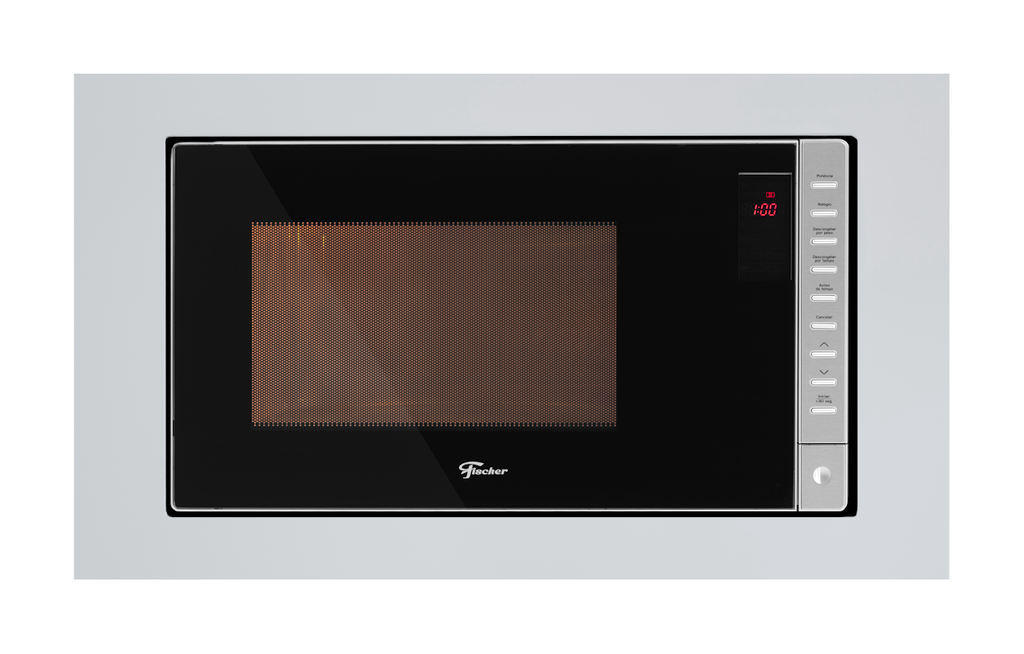 Kit Fischer de Embutir Forno Elétrico 48L Fit Line + Micro-ondas 25L Fit Line Branco 220V