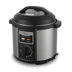 Panela de Pressão Elétrica Midea 6L Mecânica  Practia PPB72 Inox/Preto 220V