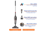Aspirador de Pó Vertical 2 em 1 Electrolux STK15 Preto 220V