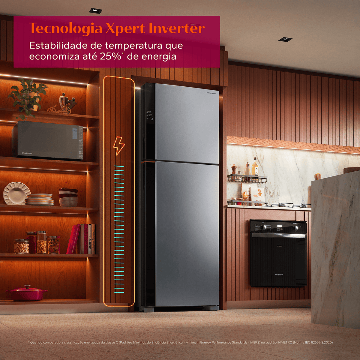 Refrigerador Brastemp 512L BRM62AK Duplex Inteligente B= Smart Cor Inox Bivolt
