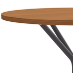 Mesa Redonda Creta Kappesberg 90cm Crome Canela e Preto