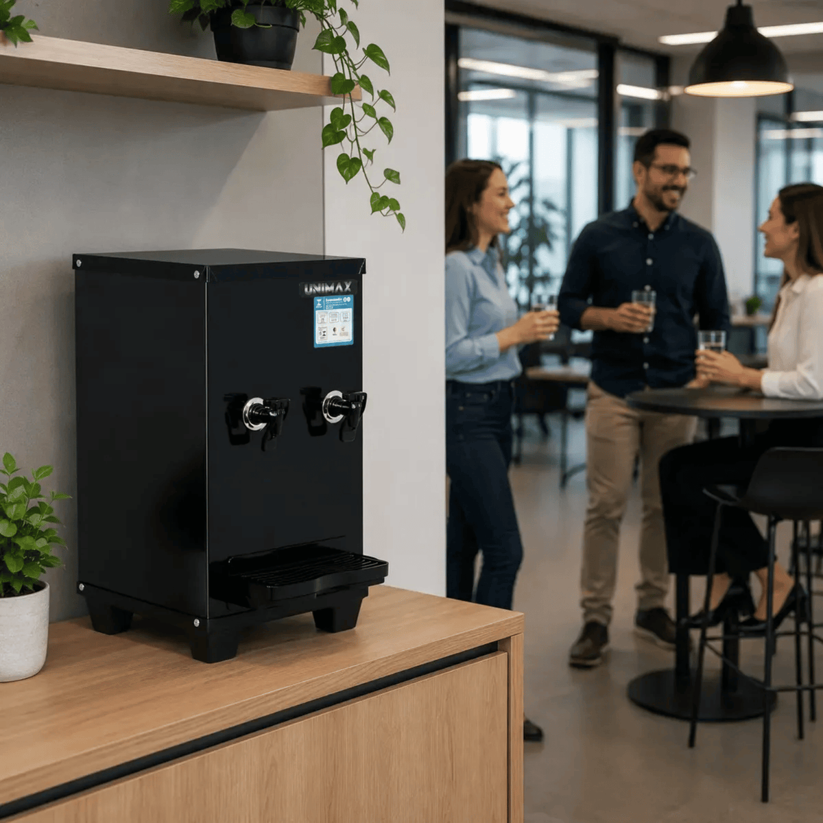 Bebedouro de Água Industrial Unimax 10L Bancada Inox Preto 220V