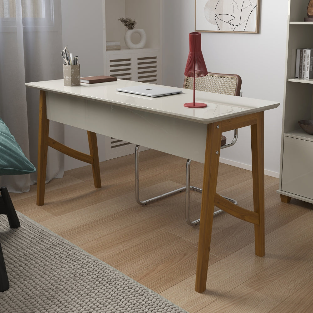 Escrivaninha Taurus com Gaveta Home Office Patrimar Off White