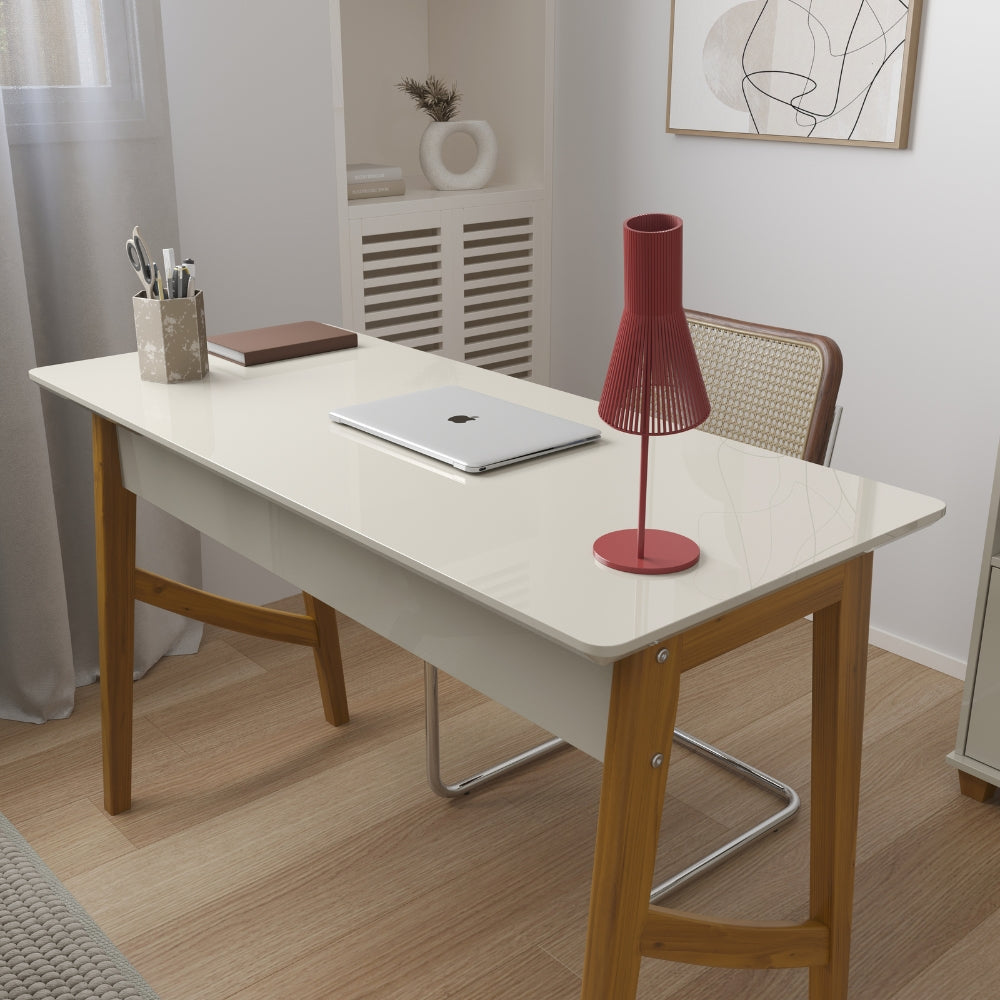 Escrivaninha Taurus com Gaveta Home Office Patrimar Off White