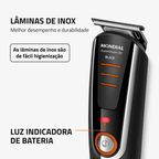 Aparador de Pelos BG-16 Mondial Super Groom 10 em 1 Preto e Laranja Bivolt