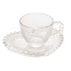 Jogo 4 Xícaras para Café Rojemac Coração Pearl 85ml Cristal