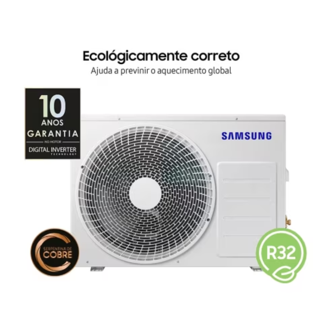 Ar-Condicionado Split Inverter Samsung 9000 BTUs WindFree AI Frio 220V