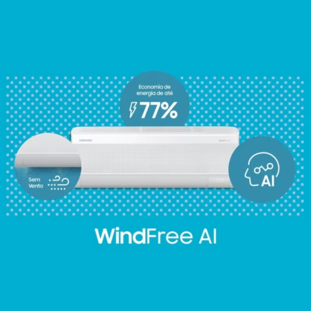 Ar-Condicionado Split Inverter Samsung 9000 BTUs WindFree AI Frio 220V
