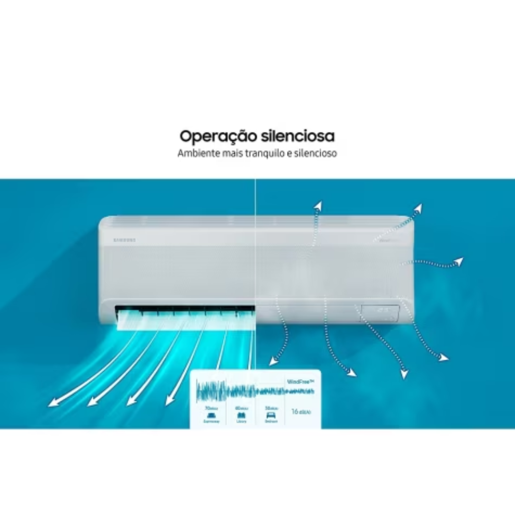 Ar-Condicionado Split Inverter Samsung 9000 BTUs WindFree AI Frio 220V