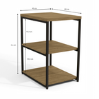 Mesa de Apoio Kappesberg 3 Prateleiras LI004 Freijó e Preto