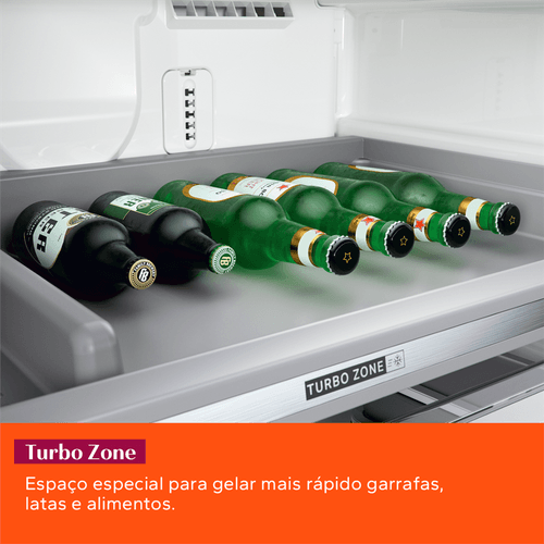 Refrigerador Brastemp 515L BRH85AK 3 Portas French Door Inverter Água e Gelo na Porta Cor Inox 220V
