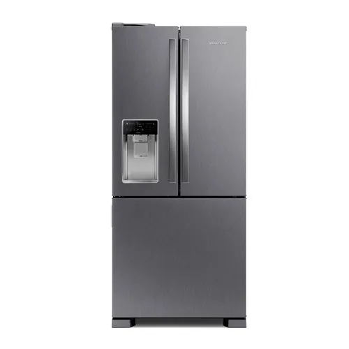 Refrigerador Brastemp 515L BRH85AK 3 Portas French Door Inverter Água e Gelo na Porta Cor Inox 220V
