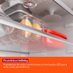 Refrigerador Brastemp 515L BRH85AK 3 Portas French Door Inverter Água e Gelo na Porta Cor Inox 220V