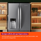 Refrigerador Brastemp 515L BRH85AK 3 Portas French Door Inverter Água e Gelo na Porta Cor Inox 220V