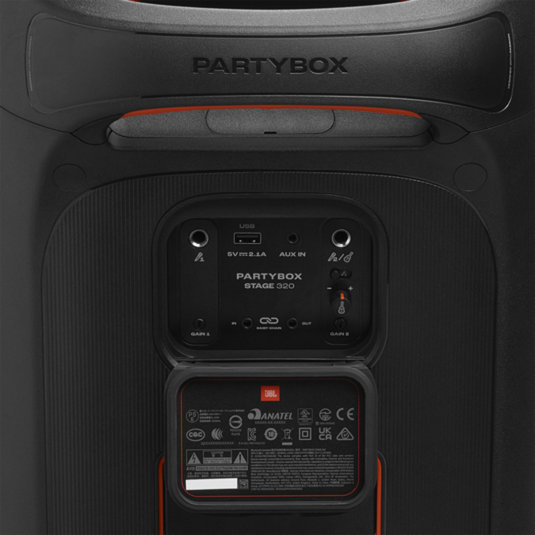 Caixa de Som Portátil JBL Party Box 320 Bluetooth LED 240W RMS